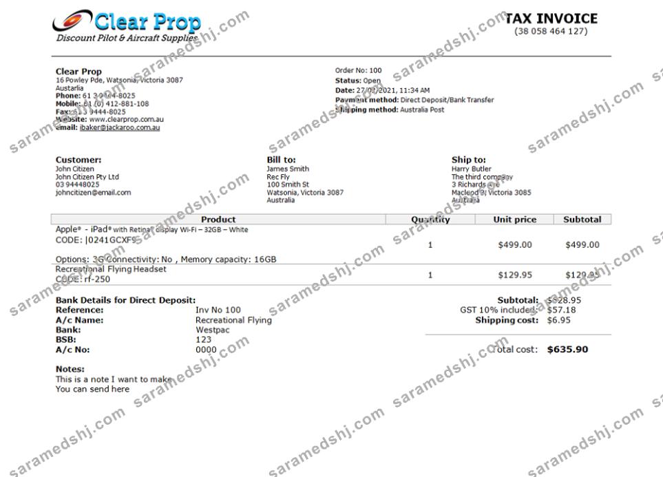 Australia Clear Prop Discount Pilot & Aircraft Supplies company